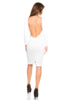 SexyKoucla šaty s dlouhým rukávem backless