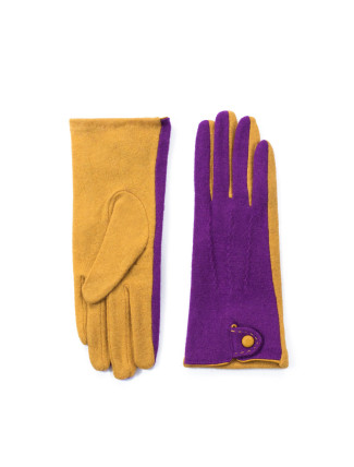 Art Of Polo Rukavice rk19287 Mustard/Purple