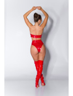 Sexy Koucla Latexový vzhled bandeau topu se zipem