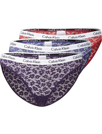 Krajkové kalhotky 3-pack - QD3926E - W5G - Mix barev - Calvin Klein