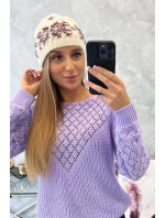 Dámská čepice Florencja K350 ecru+bordová