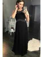 Dlouhé šaty hk1542 černé - YourNewStyle
