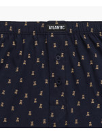 Pánské volné boxerky ATLANTIC 2Pack - tmavě modré se vzorem