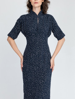 Benedict Harper Dress Lara Navy Blue/Dots