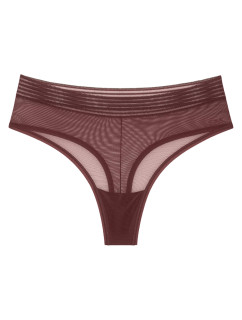 Dámská tanga Tempting Sheer Highwaist String - BROWN - hnědé 7572 - TRIUMPH