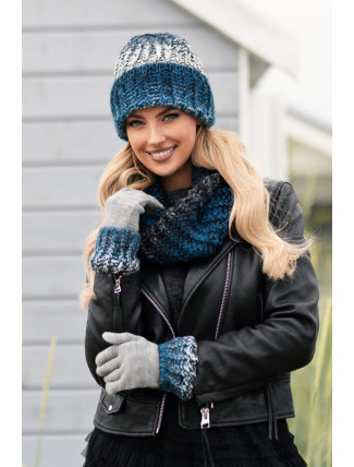 Kamea Hat&Scarf K.23.220.18 Tyrkysová