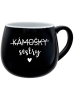 KÁMOŠKY SESTRY - černý keramický hrníček 300 ml