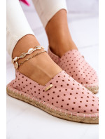 Dámské módní espadrilky Polka Dots Big Star - růžové