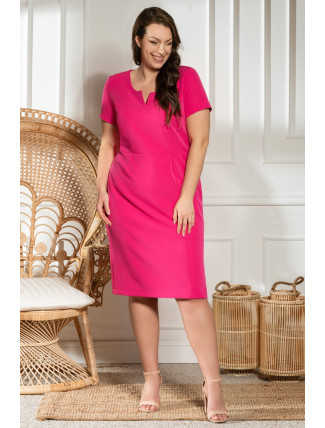 Dámské šaty plus size Wilma model 169267 fuchsie - Karko