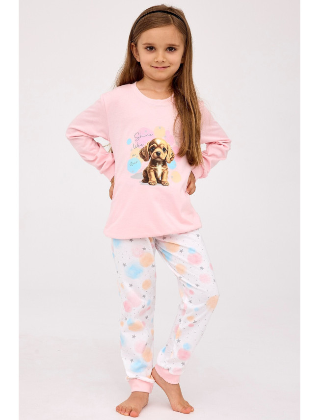 Dívčí pyžamo Cornette Kids Girl 594/179 Star dł/r 86-128