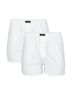 Pánské klasické boxerky s knoflíčky ATLANTIC 2PACK - bílé