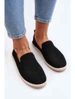 Černé dámské nazouvací espadrilky Harmonie