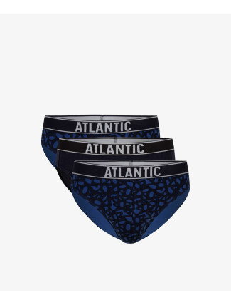 Klasické pánské slipy ATLANTIC 3Pack - černé/tmavě modré