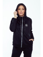 Drsná mikina Radical Sportovní mikina s kapucí Zip Black