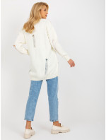 Ecru oversized cardigan s dírkami RUE PARIS