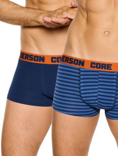 2 pack boxerky Naff Core modré s proužky