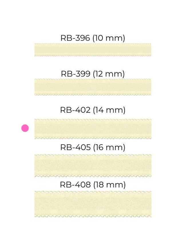 Dámská ramínka smetanové RB 402 14 mm - Julimex