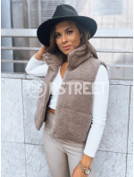 Dámská vesta a'la lamb BEEWARM camel Dstreet TY3800