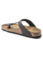 Dámské/pánské žabky Birkenstock Gizeh NU Oiled Black Regular z olejované kůže pro širokou nohu (0845251)