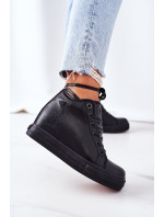 Leather Wedge Sneakers Big Star EE274127 Black