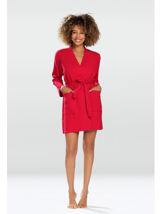 DKaren Housecoat Pola Red