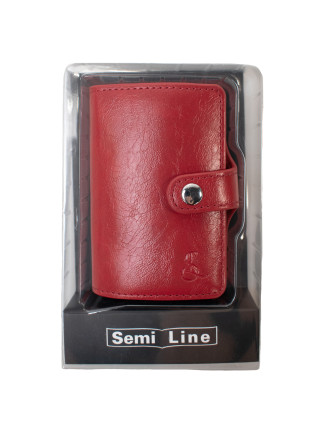 Semiline Unisex peněženka RFID P8296-4 Červená