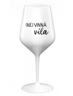 (NE)VINNÁ VÍLA - biely nerozbitný pohár na víno 470 ml