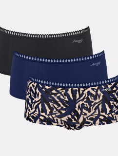 Dámské kalhotky GO Crush Short C3P - BLUE - modré M008 - SLOGGI