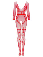 Bodystocking Lorna red - BEAUTY NIGHT FASHION