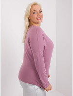 Zaprášená růžová obyčejná halenka plus size velikosti Elisa