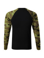 Camouflage LS triko unisex camouflage green