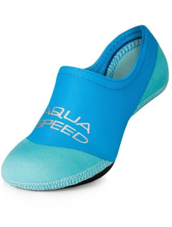 AQUA SPEED Ponožky na plavání Neo Blue Pattern 02