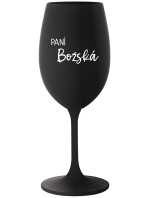 PANÍ BOŽSKÁ - černá sklenice na víno 350 ml