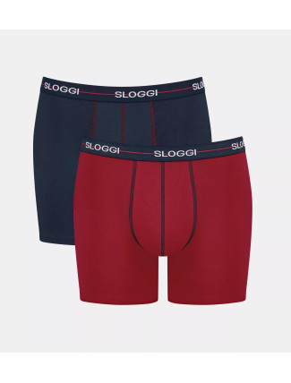 Pánské boxerky men Start Short C2P box - BLUE - modročervené M008 - SLOGGI