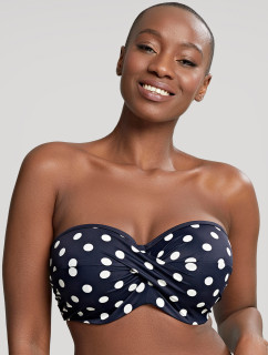 Dámský vrchní díl plavek Anya Riva Spot Bandeau navy/vanilla SW1453 - Panache