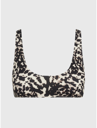 Dámská plavková podprsenka KWKW02489 0GM vzor leopard - Calvin Klein