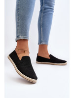 Černé dámské nazouvací espadrilky Harmonie