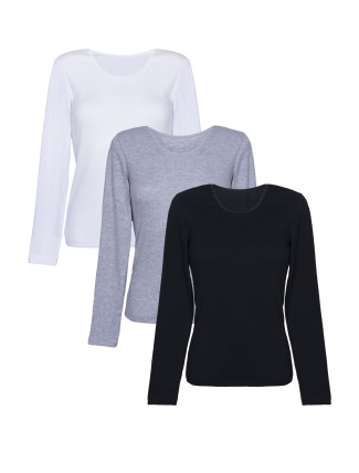 Dámská košilka Eldar 3Pack Camisole Irene Black/Wihte/Light Grey