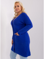 Dámský kobaltový kardigan plus size velikosti