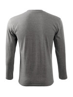 Long Sleeve triko unisex tmavě šedý melír