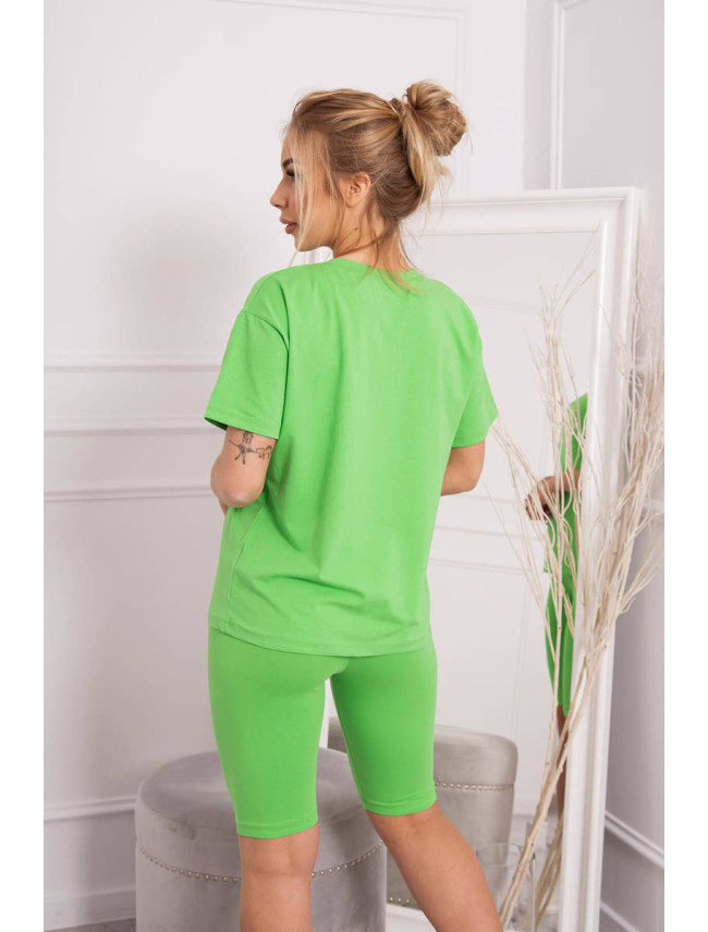 Komplet top+legginsy jasny zielony