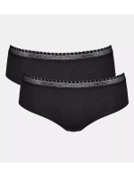 Dámské kalhotky GO Ribbed R Hipster C2P - BLACK - černé 0004 - SLOGGI