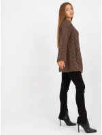 Dámský svetr LC SW 8044 hnědý - FPrice