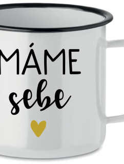 MÁME SEBE - bílý plecháček 350 ml