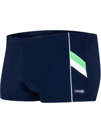 AQUA SPEED Plavecké šortky Ricardo Navy Blue/White/Green Pattern 04