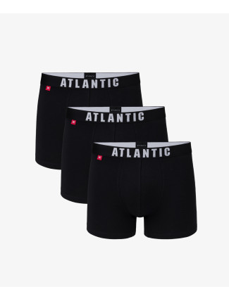 Pánské boxerky ATLANTIC 3Pack - černé