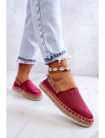 Dámské espadrilky Slip-on Big Star - tmavě růžové