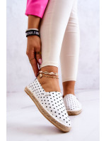 Dámské módní espadrilky Polka Dots Big Star - bílé