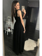 Dlouhé šaty hk1542 černé - YourNewStyle