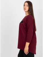 Plum plus size halenka s 3/4 rukávy